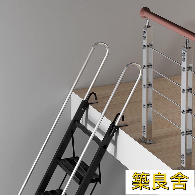 開立發票 閣樓梯子 樓梯 家用鋁合金閣樓梯子十步扶梯室內外加厚工程梯移動折疊伸縮閣樓梯zz1103 7