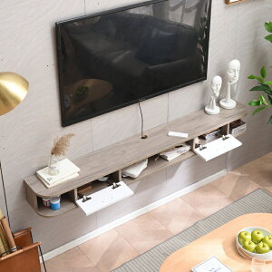 壁掛電視櫃 實木壁掛電視櫃窄現代簡約簡易吊櫃掛牆懸掛迷你客廳小戶型【HZ65207】