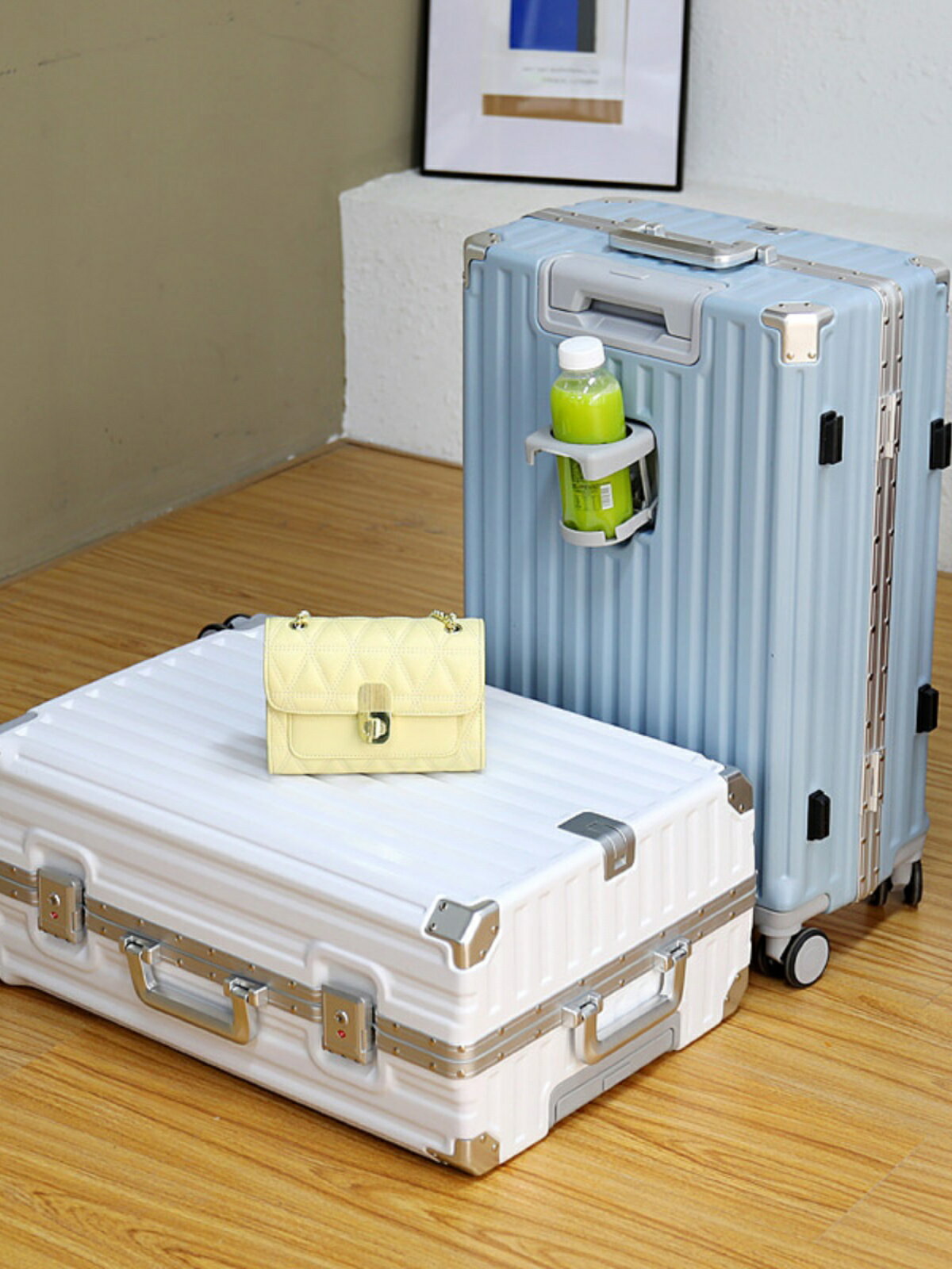 免運 多功能登機箱行李箱 多功能行李箱pc耐磨男大容量24寸女士高顏值拉桿箱22寸