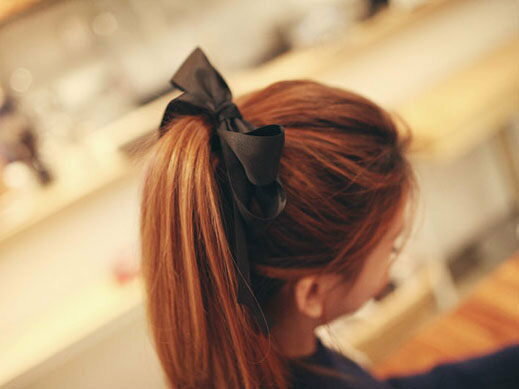 【櫻桃飾品】韓版緞面大蝴蝶結造型髮束 髮圈 超商取貨 貨到付款 批發【23862】