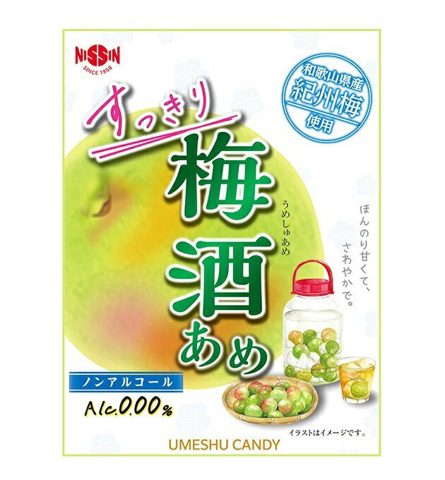 【江戶物語】NISSIN 日進製菓 梅酒糖 梅果糖 80g 使用和歌山紀州梅 日本國產梅 硬糖 和風點心 日本原裝