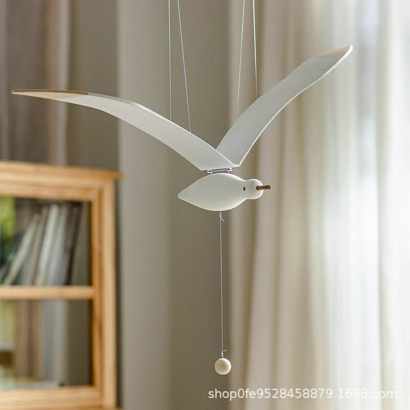 會飛的海鷗空中吊飾創意民宿平衡裝飾掛飾客廳陽臺飄窗飛鳥飾品