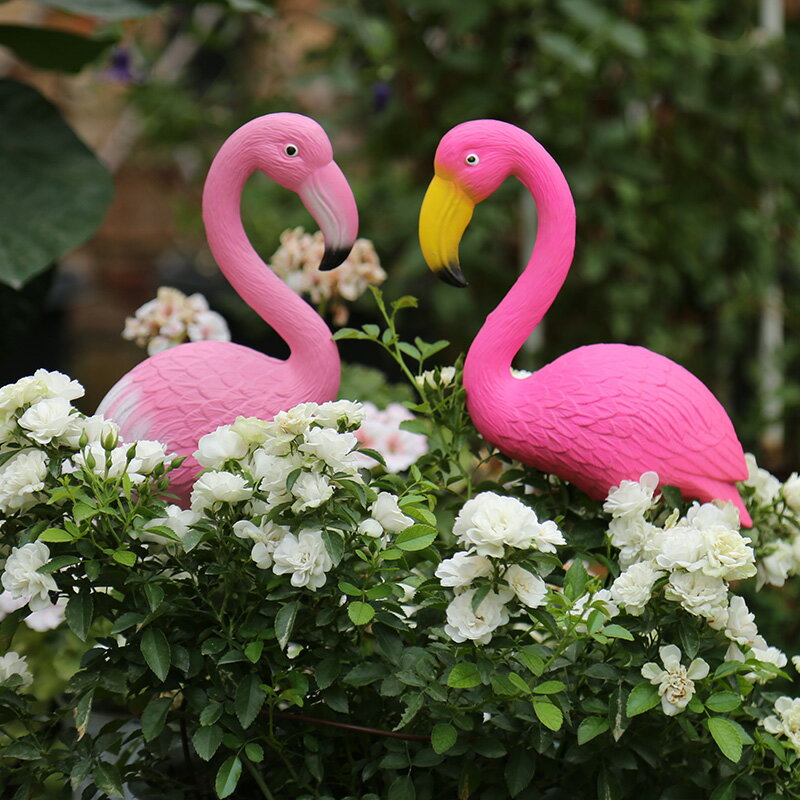 花園裝飾 庭院布置草坪櫥窗裝飾道具擺設仿真動物火烈鳥裝飾擺件