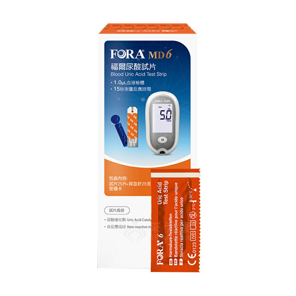 來而康 FORA 福爾 尿酸試片 (不含主機) 25片/盒