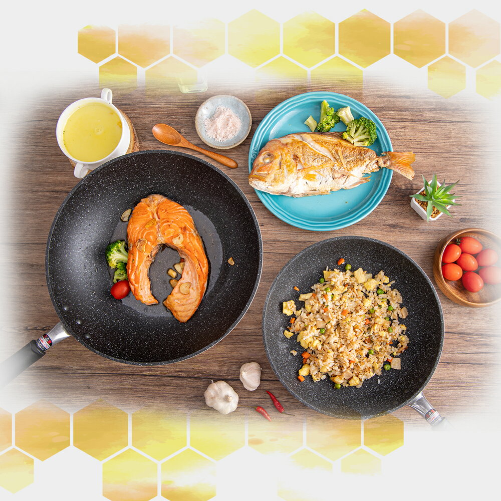 【日本北陸hokua】日本製大金流光系列不沾炒鍋30cm(含蓋)可用金屬鏟 8