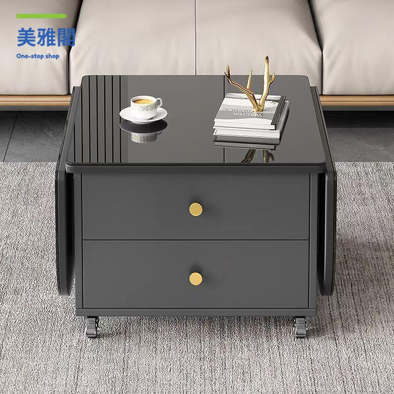 免運 茶幾 移動茶幾 小茶幾 茶臺 茶桌 多功能折疊升降茶幾餐桌兩用小戶型客廳現代簡約家用移動伸縮飯桌 八折減免 現貨速出sysq
