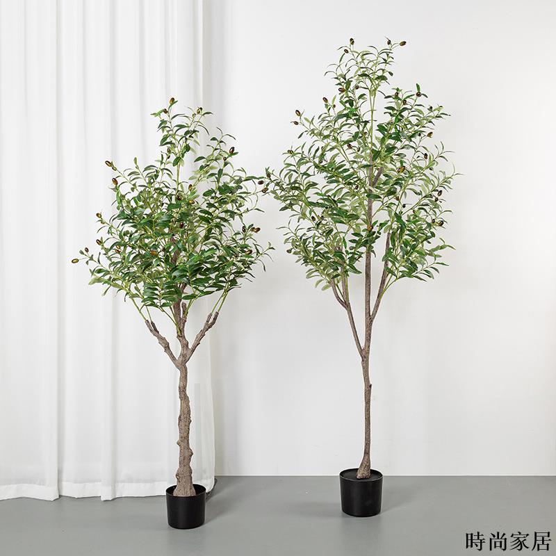 免運 附發票 工廠直銷 模擬樹 模擬擺件 綠植仿真植物橄欖樹盆栽家居客廳室內落地大型綠植櫥窗商場裝飾假樹WW0720