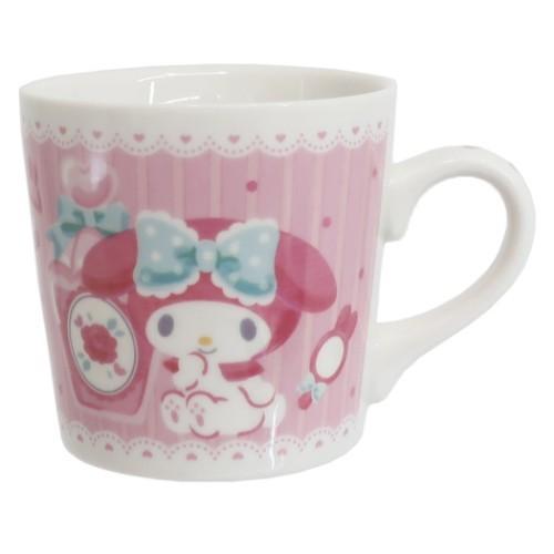 真愛日本 三麗鷗 美樂蒂 化妝粉 陶瓷馬克杯 陶瓷杯 馬克杯 禮物 咖啡杯 牛奶杯 杯子 水杯 茶杯 杯