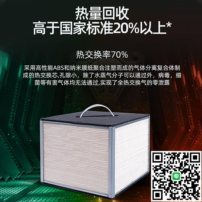 綠島風中央新風系統家用商用全熱交換器雙向新風機換氣機高效除霾