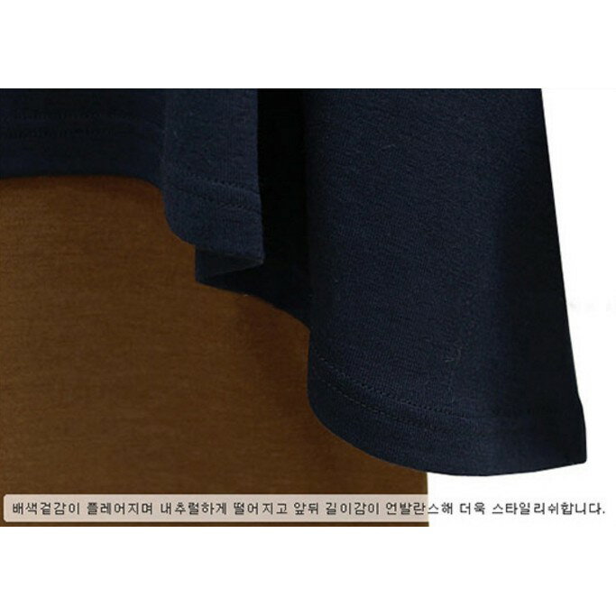 中大尺碼女裝 長版T恤 棉質假二件上衣連身裙 大碼上衣 休閒女上衣 加大尺碼 櫻桃嚴選 胖ＭＭ 7