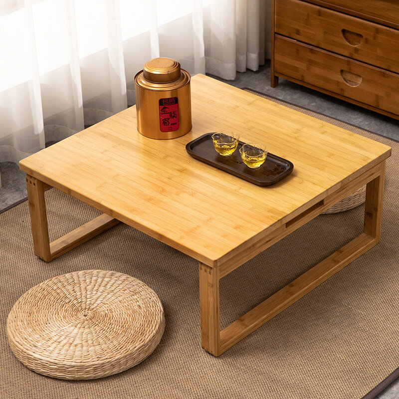 榻榻米小桌子矮桌日式小方桌炕桌實木飄窗小茶幾可折疊飄窗桌家用【雙11特惠】