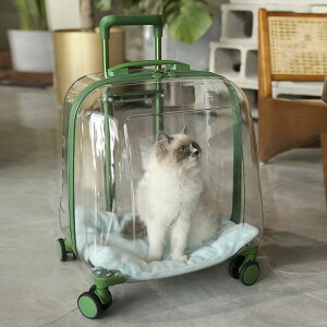 寵物拉桿箱貓包外出便攜透明貓咪行李箱防應激大號狗狗推車太空艙