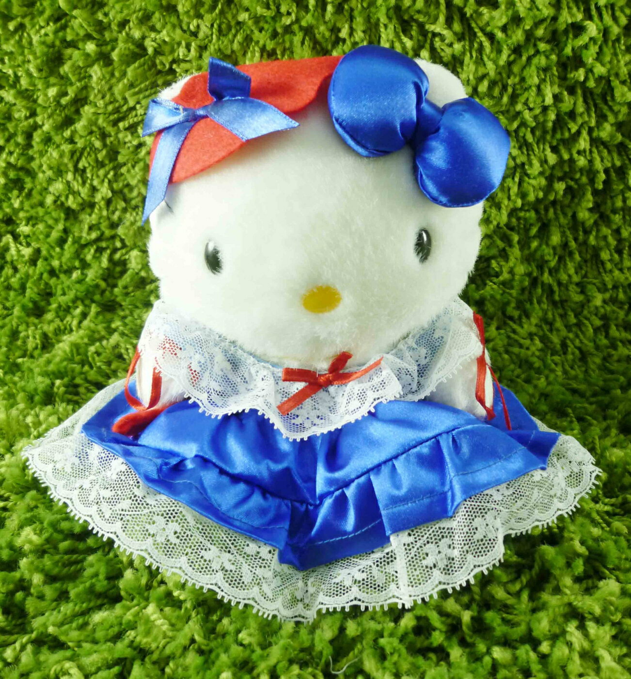 【震撼精品百貨】Hello Kitty 凱蒂貓 KITTY絨毛娃娃-法國服飾-藍紅 震撼日式精品百貨