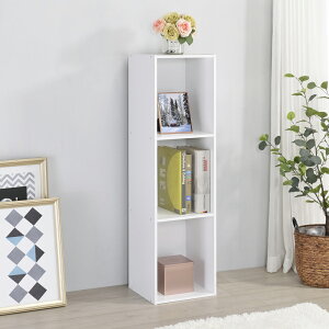 書櫃/收納櫃 TZUMii 簡約加高三空櫃-白色