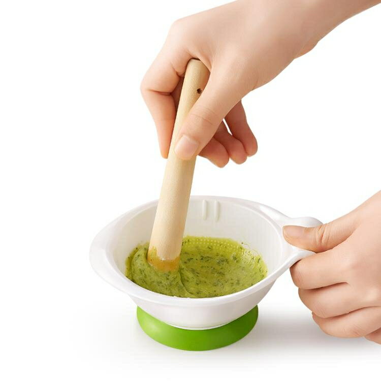 【樂天精選】紐因貝 輔食研磨套裝 嬰兒輔食手動製作研磨器（8件套 綠色款）