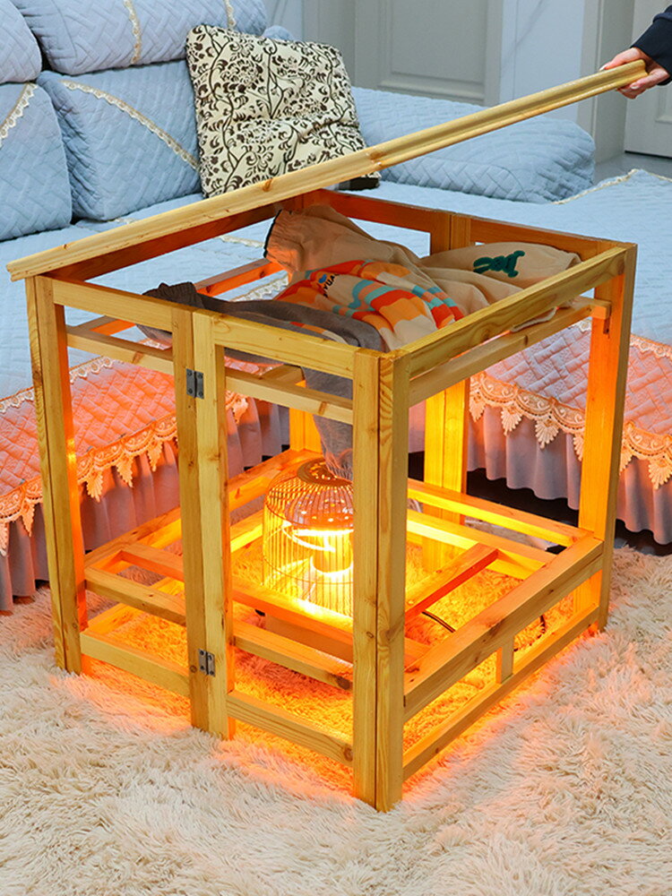 取暖必備~烤火桌子家用湖南實木正方形烤火架多功能簡易折疊取暖桌餐桌炕桌