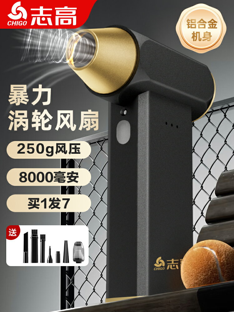 志高暴力風扇手持無刷高速渦輪暴風大功率電動吹塵槍車載洗車吹水吹灰除塵吹雪神器小型函道超強力工業吹風機