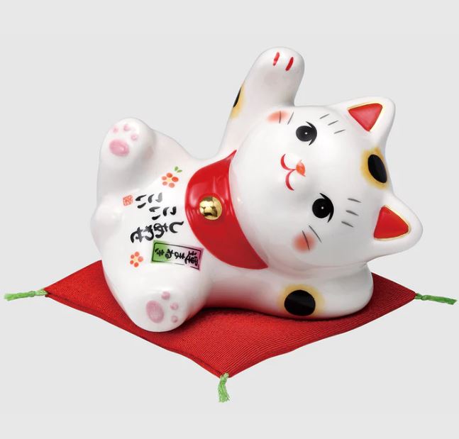 日本製【薬師窯】瀨戶純手工錦彩招福貓(招好運)Ykcat-7810【領券滿額再折千7/31止】
