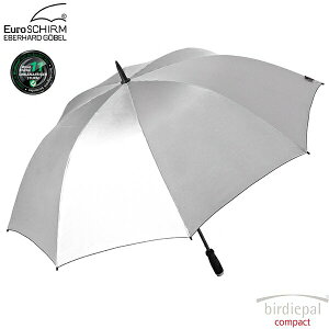 德國[EuroSCHIRM] 全世界最強雨傘品牌 Birdiepal Compact / 經典高爾夫球傘(銀)《長毛象休閒旅遊名店》