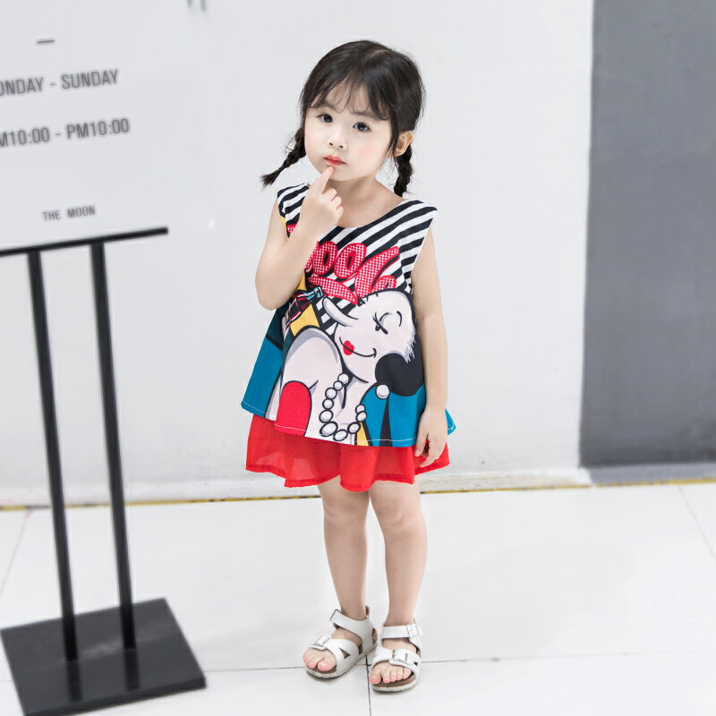 童裝女童夏裝新款洋氣套裝兒童韓版時尚背心短褲雪紡兩件套潮 4