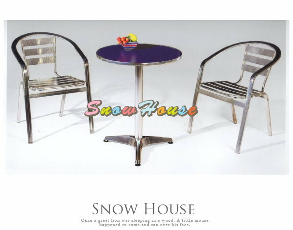 ╭☆雪之屋居家生活館☆╯A847-1@特惠組合@ 藍天白雲戶外摩登休閒桌椅組/鋁製**一桌二椅