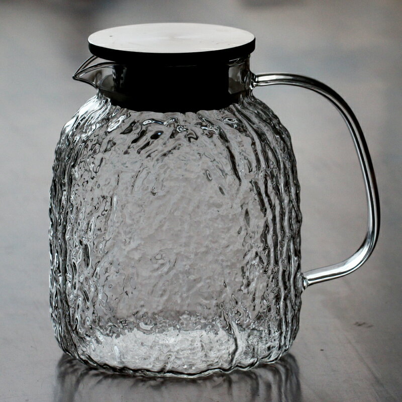 耐熱玻璃冷水壺 樹紋家用涼水壺大容量 客廳玻璃壺泡茶壺水杯套裝
