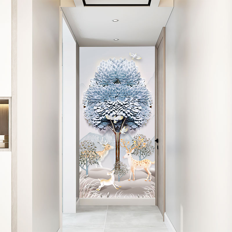 金絲雀(ANARY) 玄關壁畫客廳風景走廊過道墻布畫高清環保3D定制