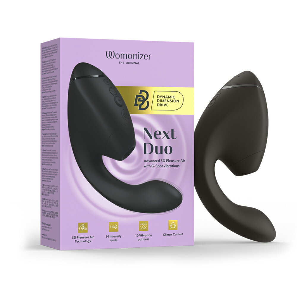 德國 Womanizer Next Duo 3D極致震動吸吮愉悅器-黑