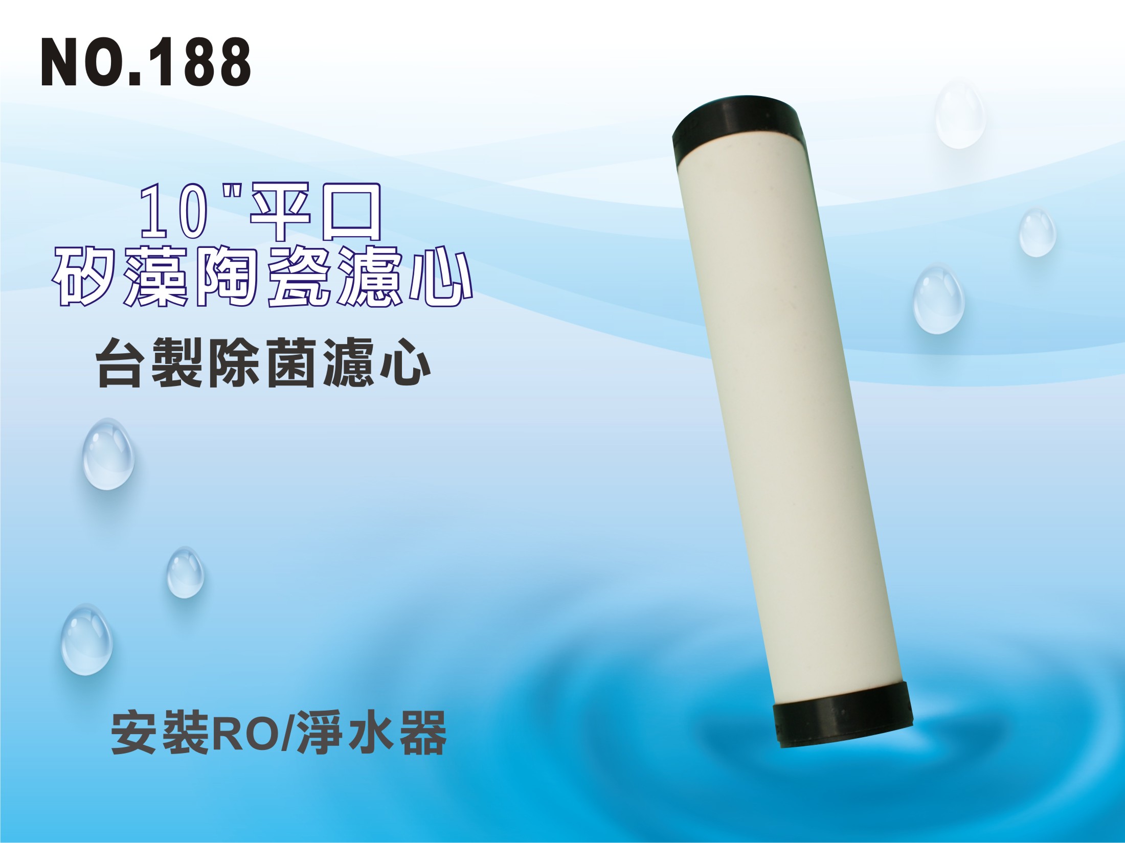 【龍門淨水】台製平口型矽藻陶瓷濾心 淨水器 濾水器 RO純水機 飲水機(貨號188)
