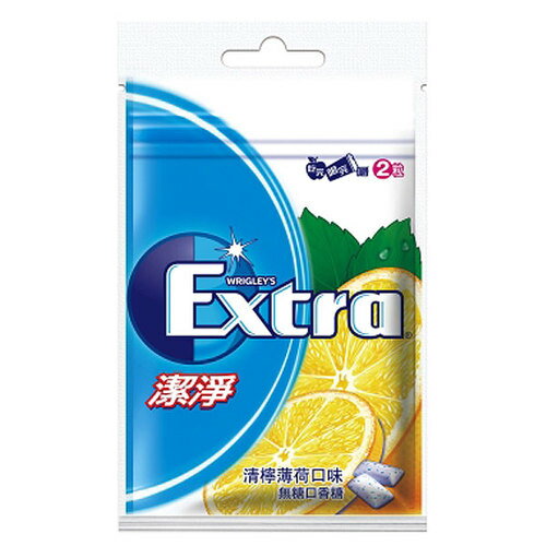 Extra 潔淨 檸檬薄荷口味 無糖口香糖 28g【康鄰超市】