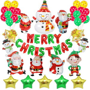 聖誕節 佈置 氣球套組 雙色字母 造型氣球 佈置套組 派對 佈置 裝飾 聖誕【BlueCat】【RXM0579】