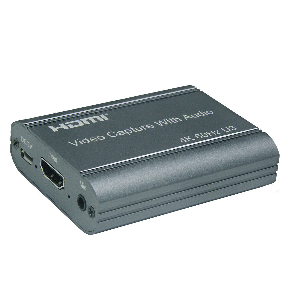 USB3.0 HDMI 採集卡帶音頻麥克風輸入 4K60HZ U3 影片採集直播卡
