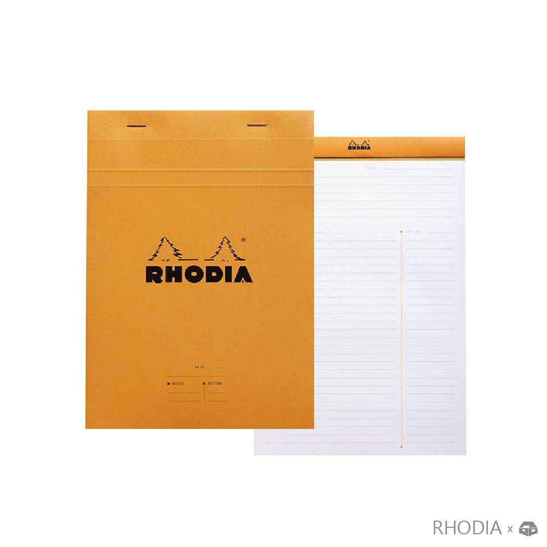 【築實精選】 Rhodia x N°19 可撕式會議記錄本｜A4｜80g ｜80張｜魅力橘