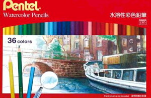 [COSCO代購4] W134897 Pentel 水溶性色鉛筆 36色 X 2盒