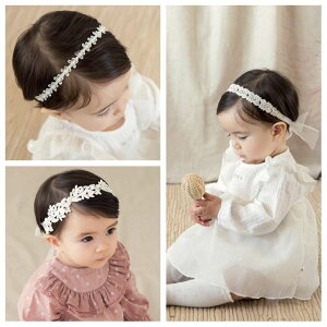 頭花百天周歲生日配禮服蕾絲韓國寶寶發帶發飾嬰幼兒童蕾絲裙版女