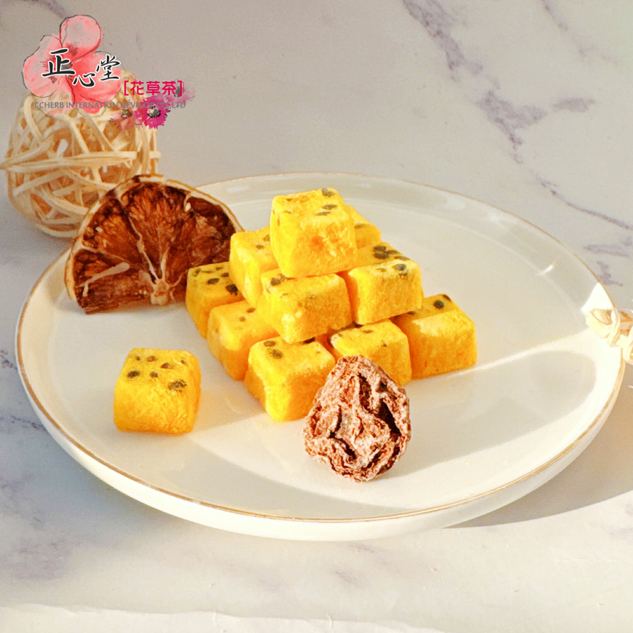 【正心堂】 百香果凍乾飲台灣獨特風味 鳳梨 香茅 玫瑰 馬鞭草 香橙 DIY 沖泡 獨家口味 小包裝 5