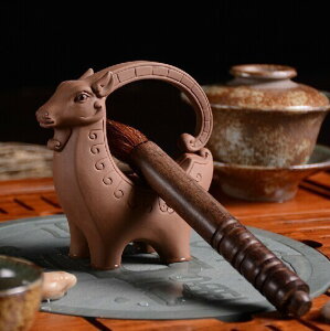 陶瓷工藝紫砂如意羊茶寵精品擺件茶玩吉祥生肖創意筆架托特價1入