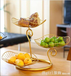 熱銷新品 水果盤 北歐輕奢網紅鐵藝水果盤現代簡約家用客廳茶幾零食盤創意餐廳裝飾