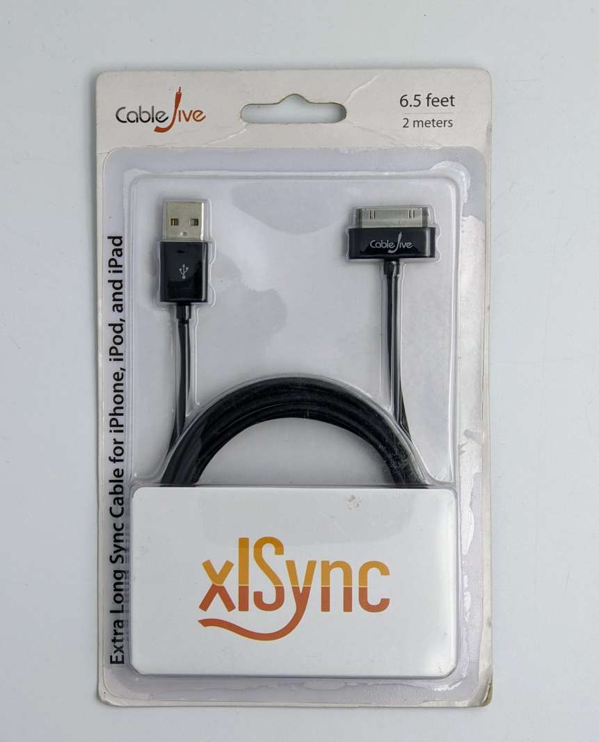 [現貨1條] CableJive xlSync 充電線 2m 適 iPhone 4 iPad 2 iPod USB 轉 30-Pin 傳輸線_ZZ0dd
