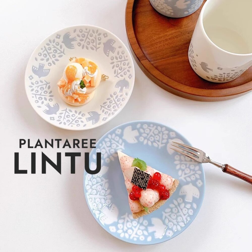 LINTU 小鳥 植物 圓盤 大盤