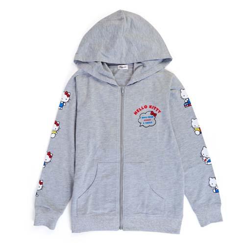 大賀屋 Hello kitty 連帽外套 外套 卡通 成人外套 長袖 凱蒂貓 KT 三麗鷗 正版授權 J00030438