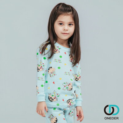 【ONEDER旺達】 正版蠟筆小新睡衣組 兒童居家服 蠟筆小新純棉長袖套裝SC-NL002