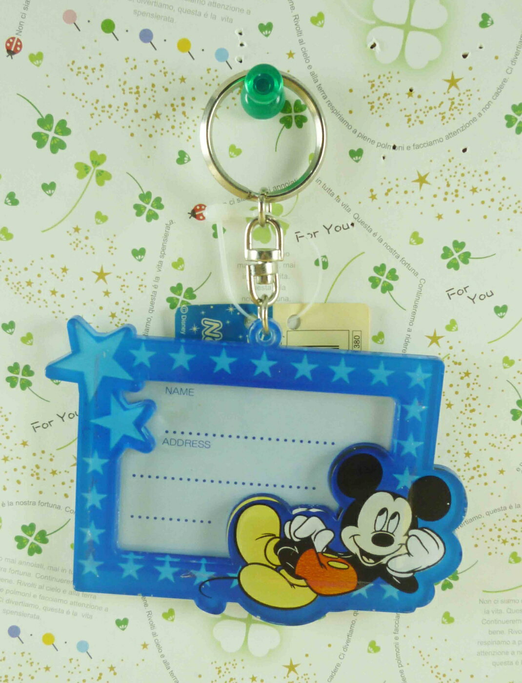 【震撼精品百貨】Micky Mouse 米奇/米妮 鑰匙圈-相框藍 震撼日式精品百貨