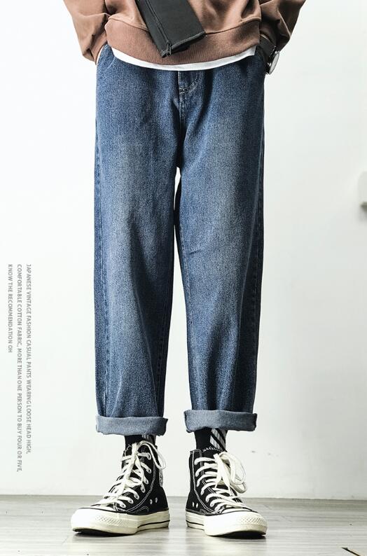 FINDSENSE X 韓國 時尚街頭流行 直筒 寬鬆 休閒長褲 工作 牛仔 長褲