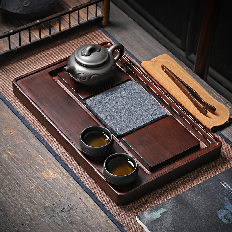 新品-瞬消茶盤茶臺茶海 家用茶托盤收納託盤無孔排水消水無痕茶盤