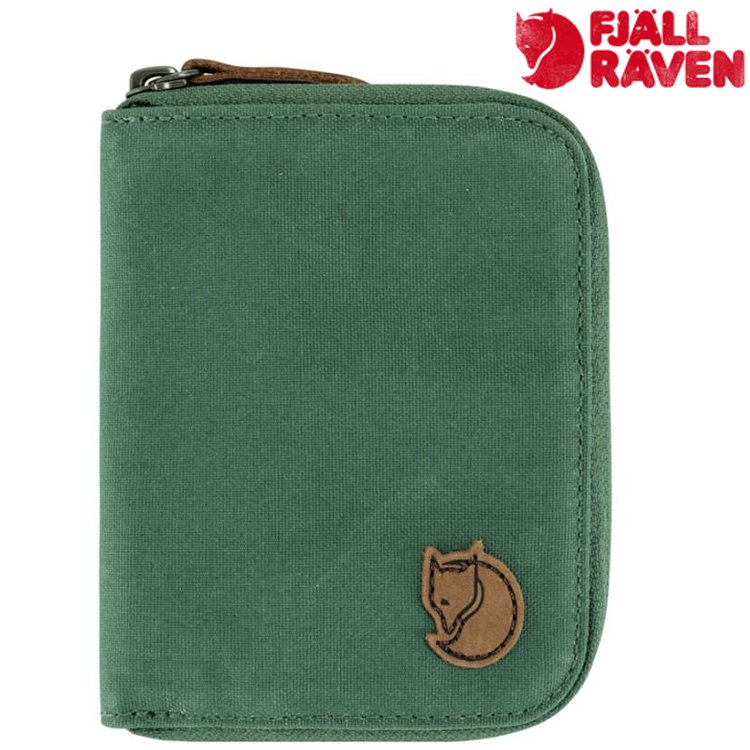 Fjallraven 北極狐 Zip Wallet 復古拉鍊皮夾/錢包/短夾 24216 679 深綠鏽