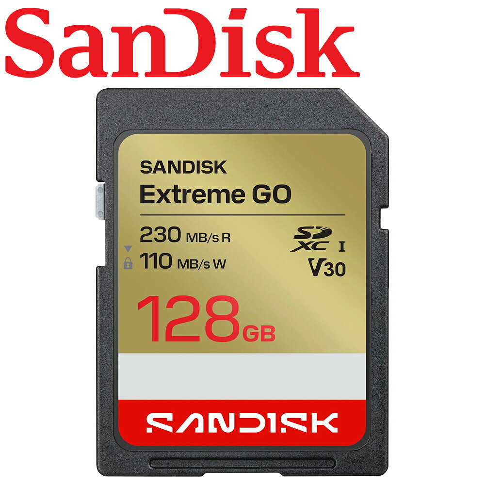 【公司貨】 SanDisk 128GB Extreme GO SDXC SD USH-I U3 V30 記憶卡 64G