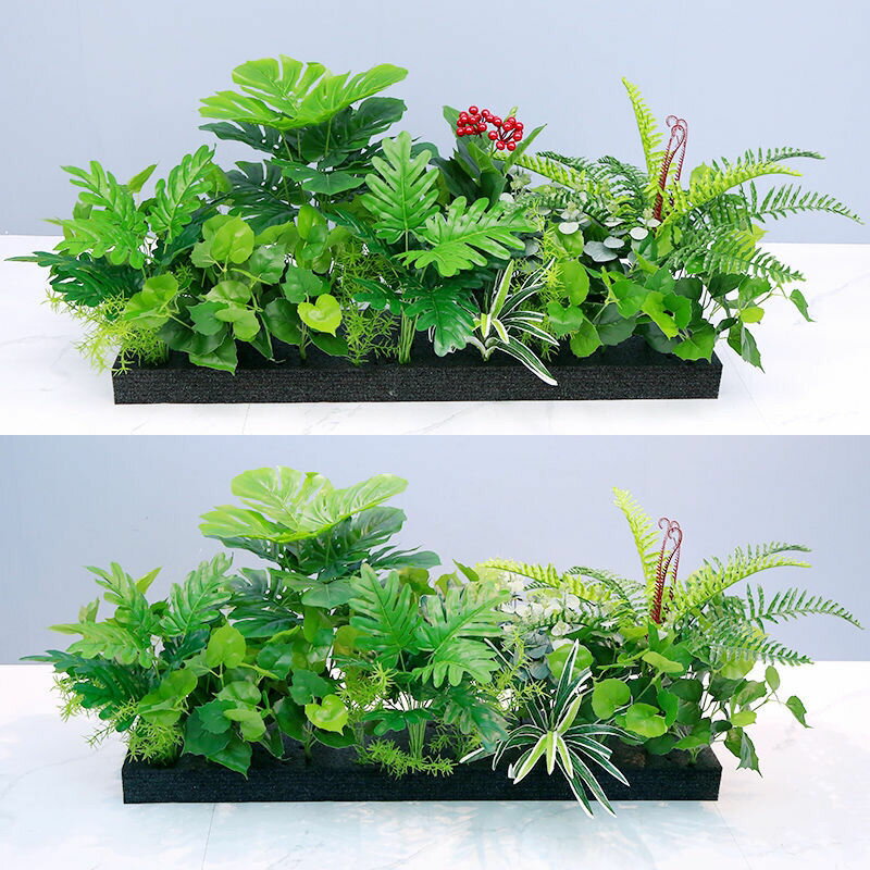 免運 公司貨 仿真花擺件 裝飾品 假花 盆栽 裝飾花藤 戶外模擬綠植仿生植物擺設室外柵欄裝飾塑膠花花槽花箱假花草盆栽