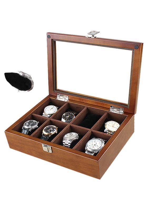 手錶收納盒 手表盒收納盒實木質首飾手串收集家用展示木盒簡約表箱手表收藏 【城市玩家】