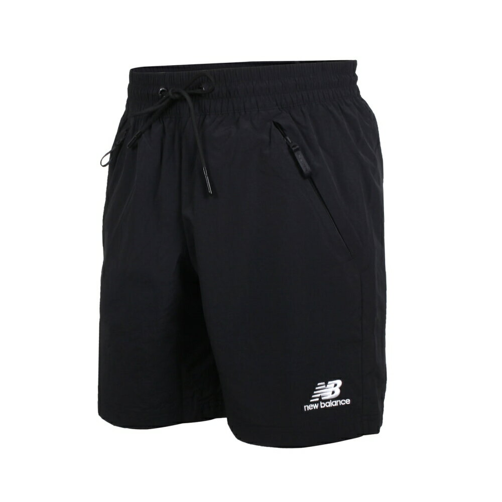 NEW BALANCE 男運動短褲(五分褲 平織 慢跑 路跑 NB「MS21500BK」≡排汗專家≡